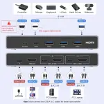 UGREEN HDMI 2.1 KVM Switch 2 In 1 Out 8K 60Hz USB 3.0