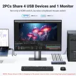 UGREEN HDMI 2.1 KVM Switch 2 In 1 Out 8K 60Hz USB 3.0