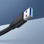 UGREEN USB 3.0 تمديد ذكر كابل 0.5m (أسود)