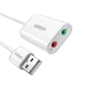 عرض UGREEN USB 2.0 External Sound Adapter (White)