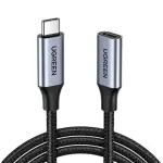 UGREEN USB-C ذكر إلى USB-C أنثى Gen2 غلاف ألمنيوم مضفر كابل تمديد 1m (Dark رمادي)