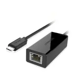 UGREEN USB 2.0 Type C 10/100Mbps محول إيثرنت 110mm (أسود)