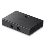 UGREEN USB 2.0 مشاركة مبدّل 2x1 (أسود)