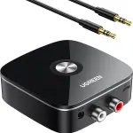UGREEN لاسلكي Bluetooth Audio مستقبل 5.0 مع 3.5mm و 2RCA محول مع SRRC