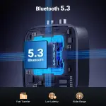 UGREEN لاسلكي Bluetooth Audio مستقبل 5.0 مع 3.5mm و 2RCA محول مع SRRC