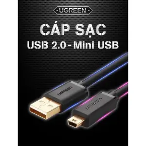 UGREEN USB 2.0 A ذكر إلى Mini USB 5Pin ذكر كابل 2M