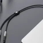 UGREEN 3.5mm ذكر إلى 2 أنثى كابل صوت غلاف ألمنيوم (أسود)