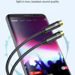 UGREEN 3.5mm male to 2 Female Audio Cable ABS Case (Black)