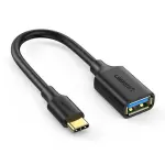 UGREEN USB-C ذكر إلى USB 3.0 A أنثى OTG كابل أسود 15CM