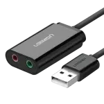 UGREEN USB 2.0 External Sound محول (أسود)