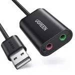 UGREEN USB 2.0 External Sound محول (أسود)
