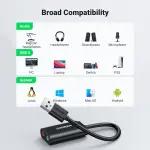 UGREEN USB 2.0 External Sound محول (أسود)