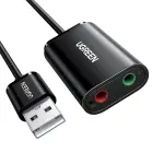 UGREEN USB 2.0 External Sound محول (أسود)