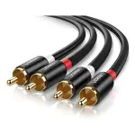 UGREEN 2RCA ذكر إلى 2RCA ذكر كابل 1m (أسود)