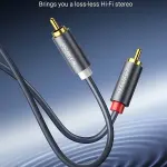 UGREEN 2RCA ذكر إلى 2RCA ذكر كابل 1m (أسود)