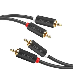 عرض UGREEN 2RCA Male to 2RCA Male Cable 1m (Black)