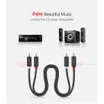 UGREEN 2RCA ذكر إلى 2RCA ذكر كابل 1m (أسود)
