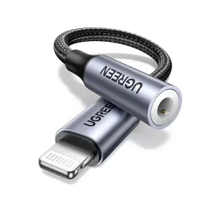 عرض UGREEN Lightning إلى 3.5mm أنثى محول رمادي