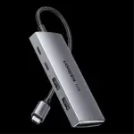 UGREEN USB-C إلى 2× USB-A 3.2+2×USB-C محول موزع حتى 10Gpbs (ألمنيوم علبة)