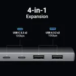 UGREEN USB-C إلى 2× USB-A 3.2+2×USB-C محول موزع حتى 10Gpbs (ألمنيوم علبة)