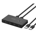 UGREEN 2 دخل 4 خرج USB 2.0 صندوق مفتاح مشاركة