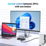UGREEN 2 دخل 4 خرج USB 2.0 صندوق مفتاح مشاركة