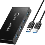 UGREEN 2 دخل 4 خرج USB 3.0 صندوق مفتاح مشاركة