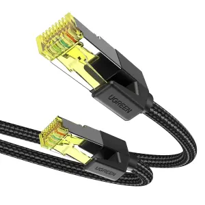 عرض UGREEN Cat 7 Ethernet Cable Braided Pure Copper 10m (Black)