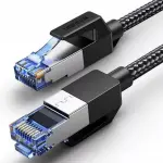 UGREEN Cat8 نحاس نقي كابل إيثرنت مضفر 10m (أسود)