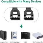 UGREEN كابل بيانات SATA 3 0.5m (أسود)