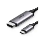 UGREEN USB Type C إلى كابل HDMI ذكر إلى ذكر غلاف ABS 1.5m (أبيض)