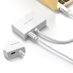 UGREEN USB Type C إلى HDMI + VGA محول (أبيض)