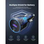 UGREEN 75W 3-منفذ 2C+1A سريع شاحن سيارة