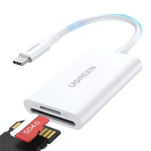 UGREEN 2-دخل-1 USB-C قارئ بطاقات