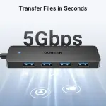 UGREEN USB-A 3.0(5Gbps）إلى 4 *USB-A 3.0 محول 1M