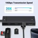 UGREEN 4-منفذ USB 3.2 Gen 2 موزع USB-C إلى 2xUSB-A + 2xموزع USB-C