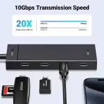 UGREEN 4-منفذ USB 3.2 Gen 2 موزع USB-C إلى 4xموزع USB-C