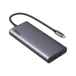 UGREEN 8-دخل-1 USB-C إلى 2*USB3.2+2*USB-C3.2+2*HDMI+1*VGA+PD منفذ محول