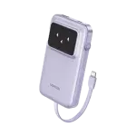 UGREEN Uno 10000mAh بطارية خارجية 30W مع مدمج كابل مع حامل بنفسجي