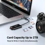 UGREEN 2-دخل-1 USB-C قارئ بطاقات