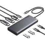 UGREEN 8-دخل-1 USB-C إلى 2*USB-A 3.2+2*USB-C 3.2+2*HDMI+DP+PD منفذ محول