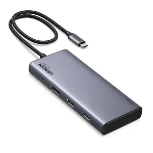 رض UGREEN 8-دخل-1 USB-C إلى 2*USB-A 3.2+2*USB-C… محول