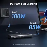 UGREEN 8-دخل-1 USB-C إلى 2*USB-A 3.2+2*USB-C 3.2+2*HDMI+DP+PD منفذ محول