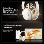 UGREEN HiTune Max5c Hybrid Active Noise-Cancelling Headphones White