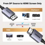 UGREEN DisplayPort to HDMI 4K Cable 2m