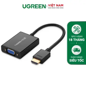 UGREEN HDMI إلى VGA محول مع Audio (أسود)