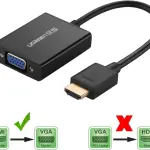 UGREEN HDMI to VGA Converter with Audio (Black)