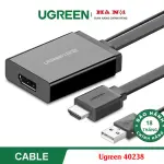 UGREEN HDMI + USB إلى DP محول 0.5m (أسود)
