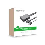 UGREEN HDMI + USB إلى DP محول 0.5m (أسود)