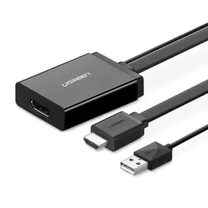 View UGREEN HDMI + USB to DP Converter 0.5m (Black)